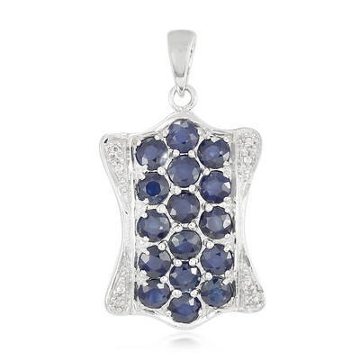 Blue Sapphire Silver Pendant