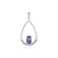 Unheated Tanzanite Silver Pendant