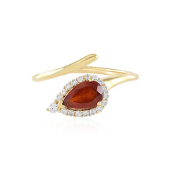 Hessonite Garnet Silver Ring