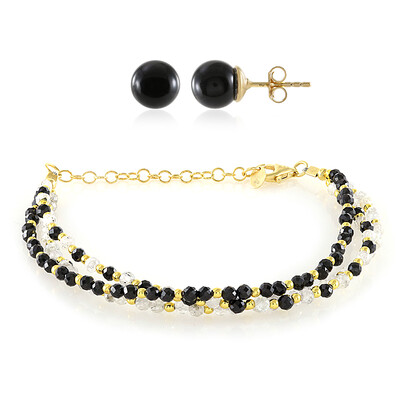 Black Onyx Silver Set (Riya)