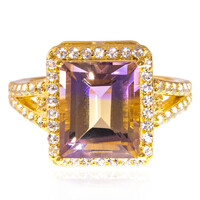 Ametrine Silver Ring