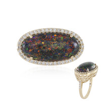 14K Andamooka matrix opal Gold Ring (AMAYANI)