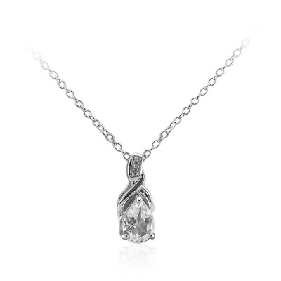 White Topaz Silver Necklace