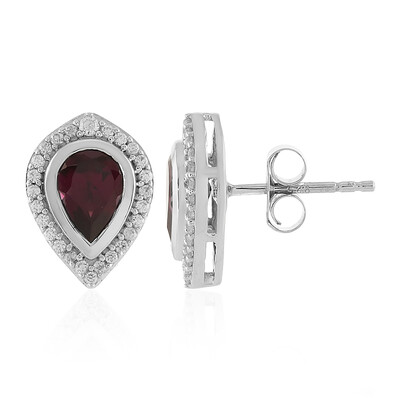 Tocantin Garnet Silver Earrings