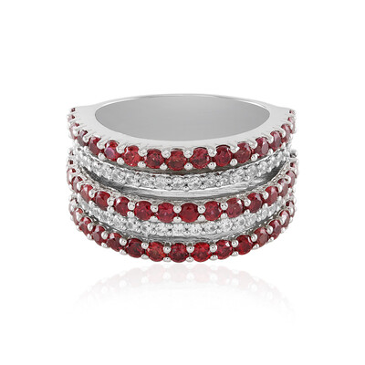 Tanzanian Ruby Silver Ring