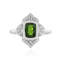 Russian Diopside Silver Ring