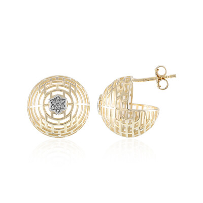 9K I1 (I) Diamond Gold Earrings (Ornaments by de Melo)