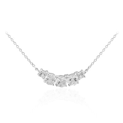 White Topaz Silver Necklace