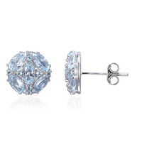 Sky Blue Topaz Silver Earrings