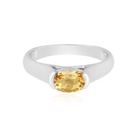 Yellow Beryl Silver Ring