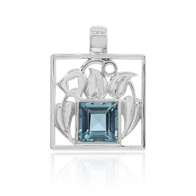 London Blue Topaz Silver Pendant (VIENNA 1903)