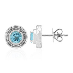 Blue Apatite Silver Earrings (Pallanova)