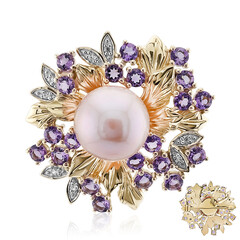 Peach Ming Pearl Silver Brooch (TPC)