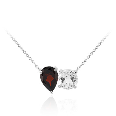 Garnet Silver Necklace