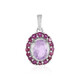 Rose de France Amethyst Silver Pendant