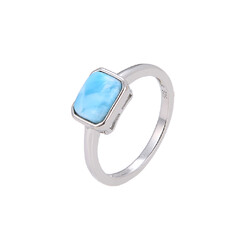 Larimar Silver Ring