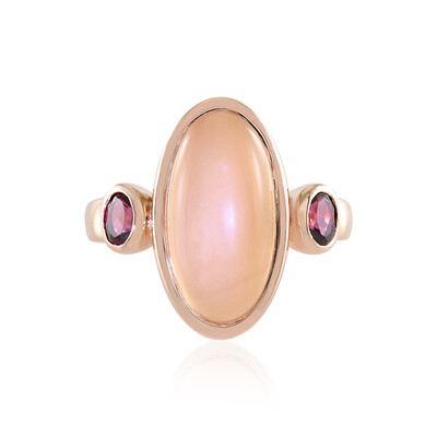 Peach Moonstone Silver Ring (KM by Juwelo)