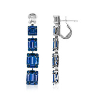 18K AAA Kanchanaburi Sapphire Gold Earrings (SUHANA)