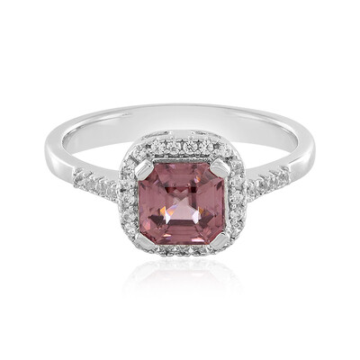 Pink Zircon Silver Ring