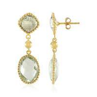 Green Amethyst Silver Earrings (Faszination Türkis)