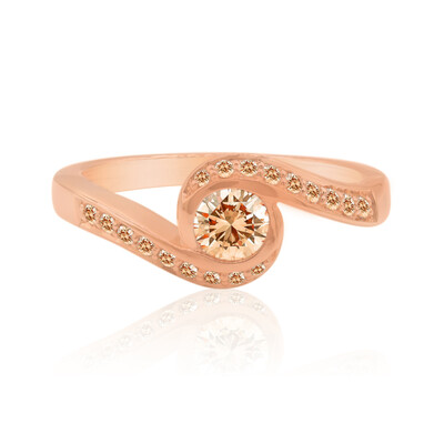 14K SI1 Argyle Rose De France Diamond Gold Ring (Annette)