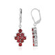 Tanzanian Ruby Silver Earrings