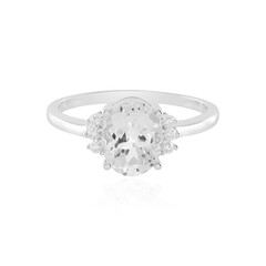 White Topaz Silver Ring