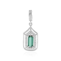 Benedito Green Tourmaline Silver Pendant