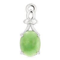 Imperial Chrysoprase Silver Pendant