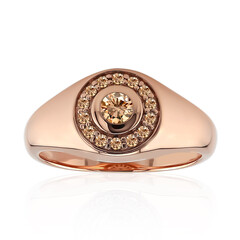 9K SI1 Argyle Rose De France Diamond Gold Ring