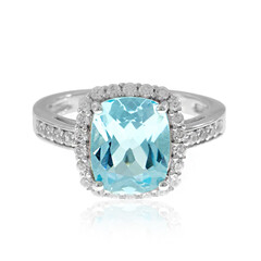 Sky Blue Topaz Silver Ring