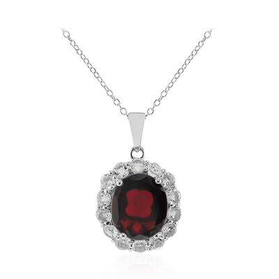 Indian Garnet Silver Necklace