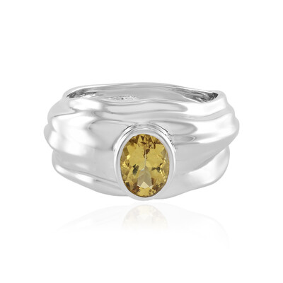 Yellow Beryl Silver Ring (de Melo)