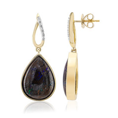 9K Boulder Opal Gold Earrings