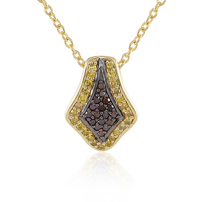 I3 Yellow Diamond Silver Necklace