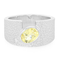 Yellow Beryl Silver Ring