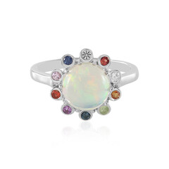 Welo Opal Silver Ring (Adela Silber)