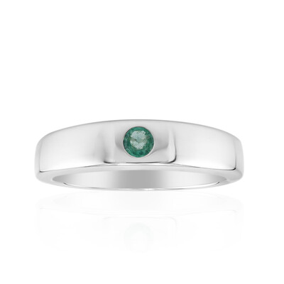 Russian Emerald Silver Ring