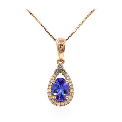 10K AAA Tanzanite Gold Necklace