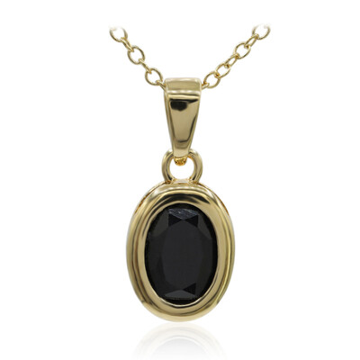 Black Sapphire Silver Necklace