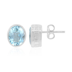 Sky Blue Topaz Silver Earrings