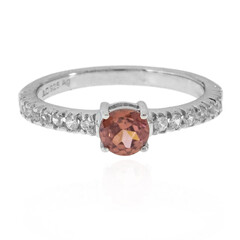 Pink Zircon Silver Ring