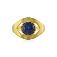 Blue Star Sapphire Silver Ring