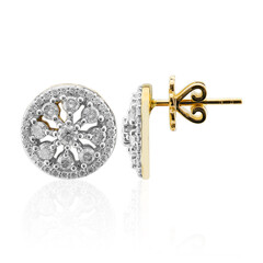 14K SI1 (G) Diamond Gold Earrings