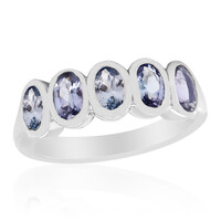 Unheated Tanzanite Silver Ring