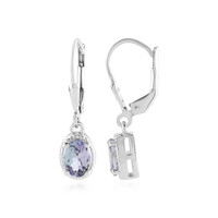 Unheated Tanzanite Silver Earrings