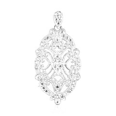 PK (H) Diamond Silver Pendant