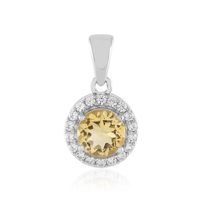 Citrine Silver Pendant