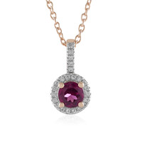 Magenta Garnet Silver Necklace