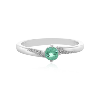 Russian Emerald Silver Ring